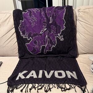 Kaivon Purple and Black Pashmina